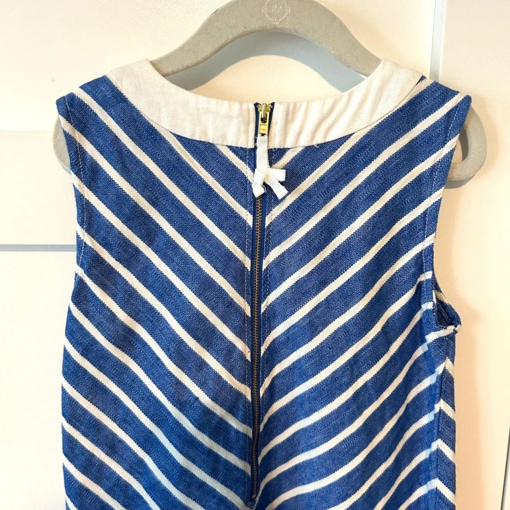 Vineyard Vines Girl's‎ Blue White Chevron A Line Sleeveless Dress in Size 6
